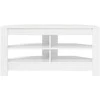 TV staliukas KampinėTVspintelė Aukšto blizgesio balta 102 x 40,5 x 45 cm