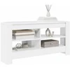 TV staliukas KampinėTVspintelė Aukšto blizgesio balta 102 x 40,5 x 45 cm