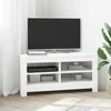 TV staliukas KampinėTVspintelė Balta 102 x 40,5 x 45 cm Apdirbta mediena
