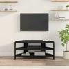 TV staliukas KampinėTVspintelė Juoda 102x40,5x45cm Apdirbta mediena