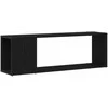TV staliukas TV spintelių komplektas Juoda 100 x 24 x 63 cm Apdirbta mediena