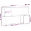 TV staliukas TV spintelių komplektas 100 x 24 x 63 cm Juoda Apdirbta mediena