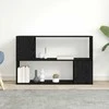 TV staliukas TV spintelių komplektas Juoda 100 x 24 x 63 cm Apdirbta mediena