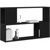 TV staliukas TV spintelių komplektas Juoda 100 x 24 x 63 cm Apdirbta mediena