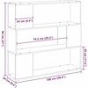 TV staliukas TV spintelių komplektas Juodas ąžuolas 100 x 24 x 94 cm
