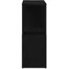 TV staliukas TV spintelių komplektas Juoda 60 x 24 x 63 cm Apdirbta mediena