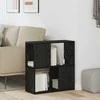 TV staliukas TV spintelių komplektas Juoda 60 x 24 x 63 cm Apdirbta mediena