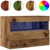 TV staliukas TV sieninė spintelė su LED Sena mediena 60 x 30 x 40 cm