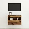 TV staliukas TV sieninė spintelė su LED Sena mediena 60 x 30 x 40 cm