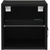 TV staliukas LED sieninis šoninis stalelis Juoda 30 x 28,5 x 30 cm