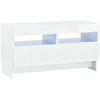 TV staliukas LED televizoriaus spintelė Itin blizgi balta Apdirbta mediena