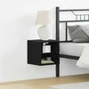 TV staliukas LED sieninis šoninis stalelis Juoda 30 x 28,5 x 30 cm