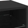 TV staliukas LED sieninis šoninis stalelis Juoda 30 x 28,5 x 30 cm