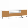 TV staliukas LED televizoriaus spintelė Itin blizgi balta Apdirbta mediena