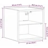 TV staliukas LED sieninis šoninis stalelis 2 pcs Juoda 30 x 28,5 x 30 cm