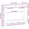 TV staliukas Televizoriaus spintelė Sena mediena 152 x 22 x 113 cm