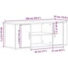 TV staliukas Televizoriaus spintelė 100 x 35 x 40 cm Sena mediena