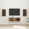 TV staliukas TV sieninio kabineto komplektas 4 pcs Senas medis