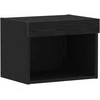 TV staliukas TV spintelių komplektas su LED Juodas ąžuolas 40 x 30 x 30 cm