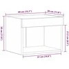 TV staliukas TV spintelių komplektas 40 x 30 x 30 cm Amatininkų ąžuolas