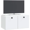 TV staliukas Sieninė TV spintelė 59,5 x 31 x 30 cm Balta Apdirbta mediena