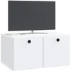 TV staliukas Sieninė TV spintelė 59,5 x 41 x 30 cm Balta Apdirbta mediena