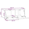 TV staliukas Sieninė TV spintelė 59,5 x 41 x 30 cm Juoda Apdirbta mediena