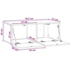 TV staliukas Sieninė TV spintelė 78,5 x 31 cm Balta Apdirbta mediena