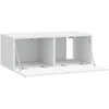 TV staliukas Sieninė TV spintelė 98 x 41 x 30 cm Itin blizgi balta