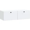 TV staliukas Sieninė TV spintelė 98 x 41 x 30 cm Balta Apdirbta mediena