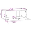 TV staliukas Sieninė TV spintelė 98 x 41 x 30 cm Juoda Apdirbta mediena