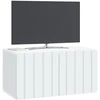 TV staliukas Sieninė TV spintelė Balta 59,5 x 31 x 30 cm Apdirbta mediena
