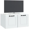 TV staliukas Sieninė TV spintelė Balta 59,5 x 41 x 30 cm Apdirbta mediena