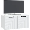 TV staliukas Sieninė TV spintelė Balta 59,5 x 31 x 30 cm Apdirbta mediena