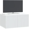 TV staliukas Sieninė TV spintelė Balta 59,5 x 41 x 30 cm Apdirbta mediena