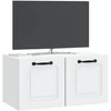 TV staliukas Sieninė TV spintelė Balta 59,5 x 31 x 30 cm Apdirbta mediena