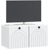TV staliukas Sieninė TV spintelė Balta 59,5 x 31 x 30 cm Apdirbta mediena