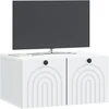 TV staliukas Sieninė TV spintelė Balta 59,5 x 41 x 30 cm Apdirbta mediena