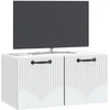 TV staliukas Sieninė TV spintelė Balta 59,5 x 31 x 30 cm Apdirbta mediena