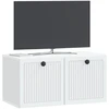 TV staliukas Sieninė TV spintelė Balta 59,5 x 31 x 30 cm Apdirbta mediena