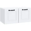 TV staliukas Sieninė TV spintelė Balta 59,5 x 31 x 30 cm Apdirbta mediena