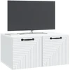 TV staliukas Sieninė TV spintelė Balta 59,5 x 41 x 30 cm Apdirbta mediena