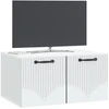 TV staliukas Sieninė TV spintelė Balta 59,5 x 41 x 30 cm Apdirbta mediena