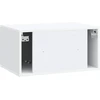 TV staliukas Sieninė TV spintelė 59,5 x 41 x 30 cm Balta Apdirbta mediena