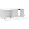 TV staliukas Sieninė TV spintelė Balta 78,5 x 31 x 30 cm Apdirbta mediena