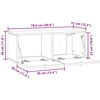 TV staliukas Sieninė TV spintelė Balta 78,5 x 31 x 30 cm Apdirbta mediena