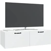 TV staliukas Sieninė TV spintelė Balta 98 x 41 x 30 cm Apdirbta mediena