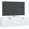 TV staliukas Sieninė TV spintelė Balta 98 x 31 x 30 cm Apdirbta mediena