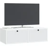 TV staliukas Sieninė TV spintelė Balta 98 x 41 x 30 cm Apdirbta mediena