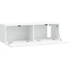 TV staliukas Sieninė TV spintelė Balta 98 x 31 x 30 cm Apdirbta mediena